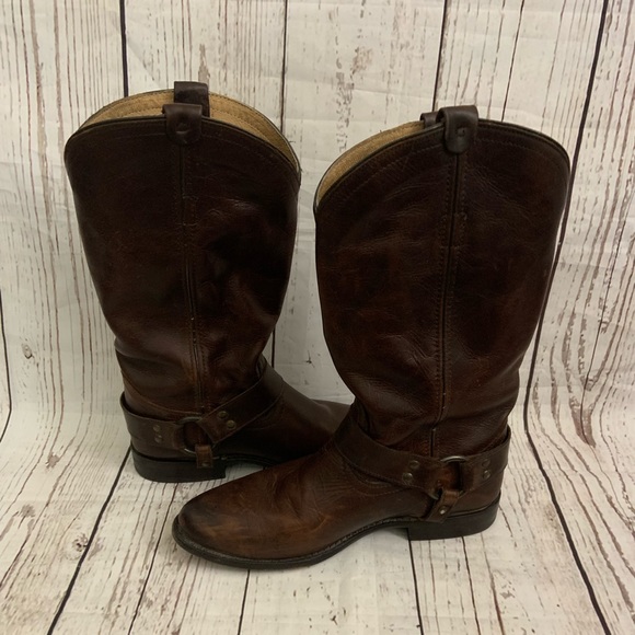 Frye Harness Boots Brown sz 7B - Picture 5 of 9